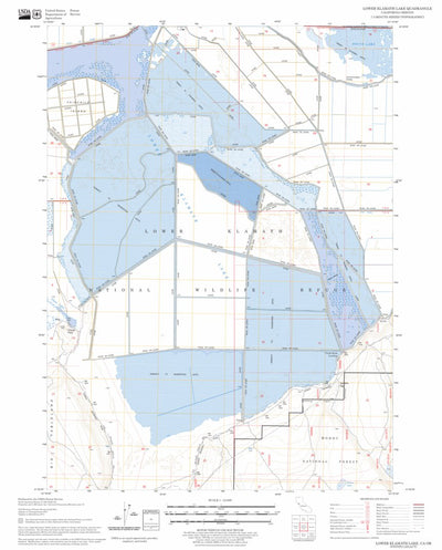 US Forest Service - Topo Lower Klamath Lake, CA - OR FSTopo Legacy digital map