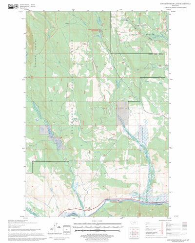 US Forest Service - Topo Lower Seymour Lake, MT FSTopo Legacy digital map