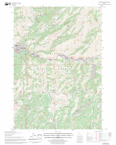 US Forest Service - Topo Lowman, ID FSTopo Legacy digital map