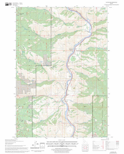 US Forest Service - Topo Lucile, ID FSTopo Legacy digital map