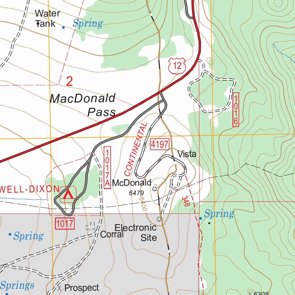 MacDonald Pass, MT FSTopo Legacy Map by US Forest Service - Topo ...
