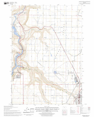 US Forest Service - Topo Madras West, OR FSTopo Legacy digital map