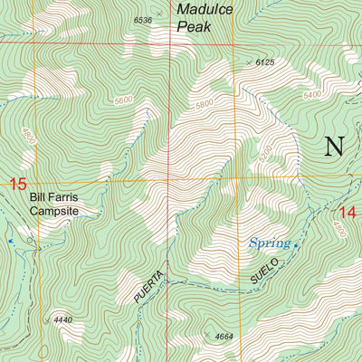 US Forest Service - Topo Madulce Peak, CA FSTopo Legacy digital map