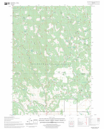 US Forest Service - Topo Magpie Table, OR FSTopo Legacy digital map