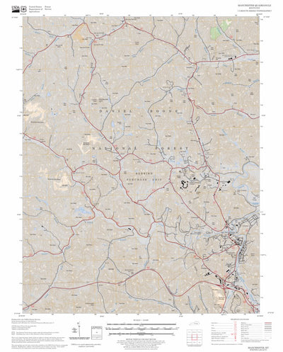US Forest Service - Topo Manchester, KY FSTopo Legacy digital map
