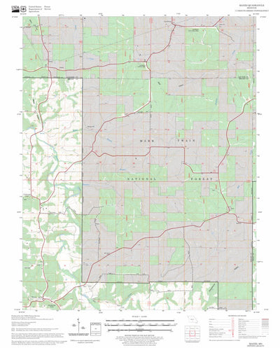 US Forest Service - Topo Manes, MO FSTopo Legacy digital map