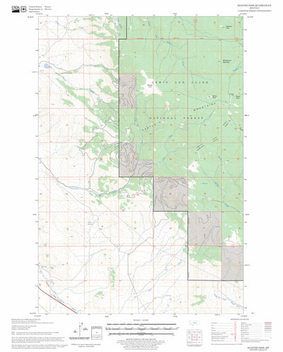 US Forest Service - Topo Manger Park, MT FSTopo Legacy digital map