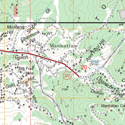 US Forest Service - Topo Manhattan, NV FSTopo Legacy digital map