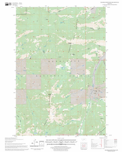 US Forest Service - Topo Manhead Mountain, MT FSTopo Legacy digital map