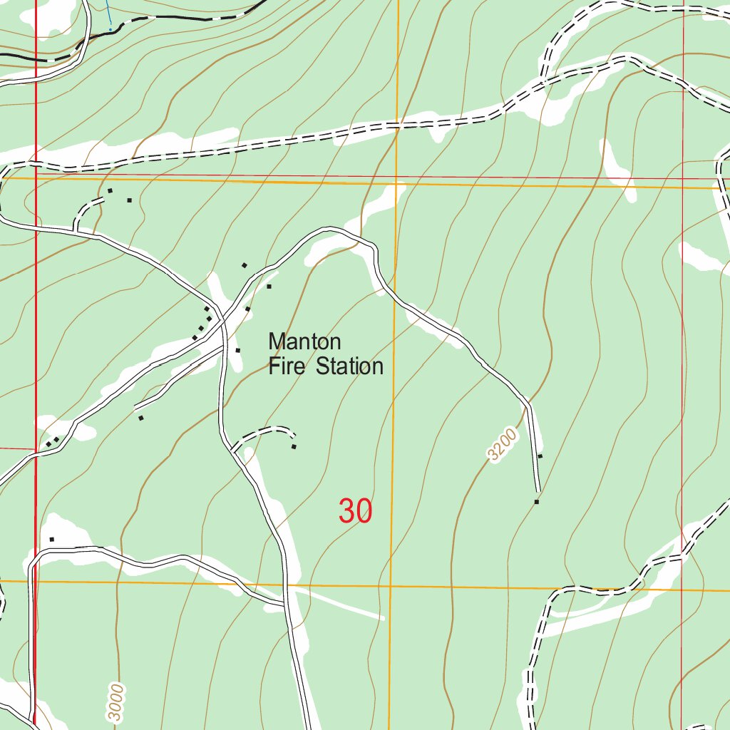Manton, CA FSTopo Legacy Map by US Forest Service - Topo | Avenza Maps