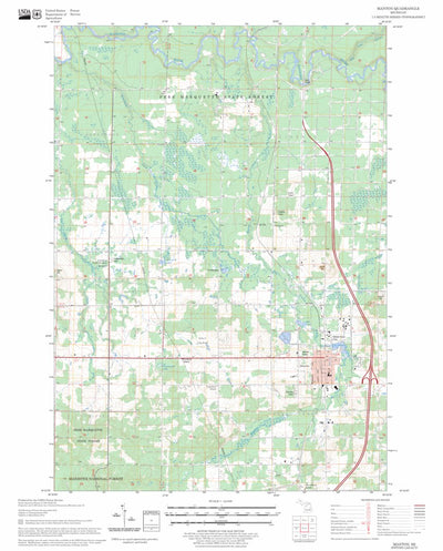 US Forest Service - Topo Manton, MI FSTopo Legacy digital map