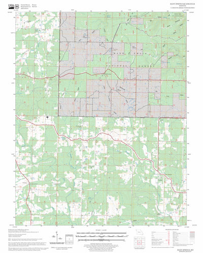 US Forest Service - Topo Many Springs, MO FSTopo Legacy digital map