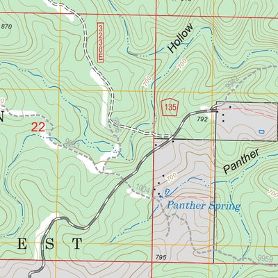 US Forest Service - Topo Many Springs, MO FSTopo Legacy digital map