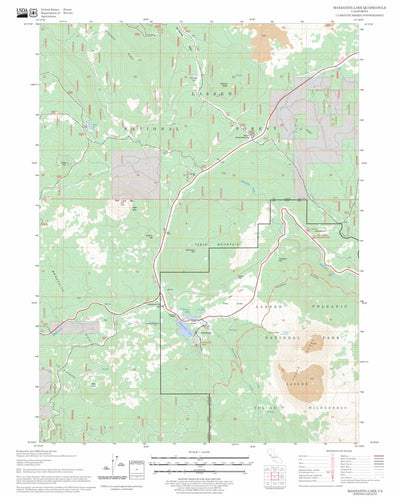 US Forest Service - Topo Manzanita Lake, CA FSTopo Legacy digital map