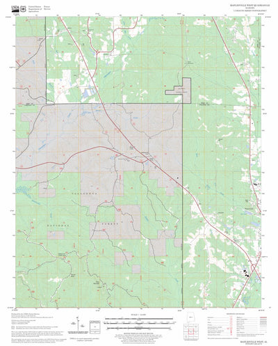 US Forest Service - Topo Maplesville West, AL FSTopo Legacy digital map