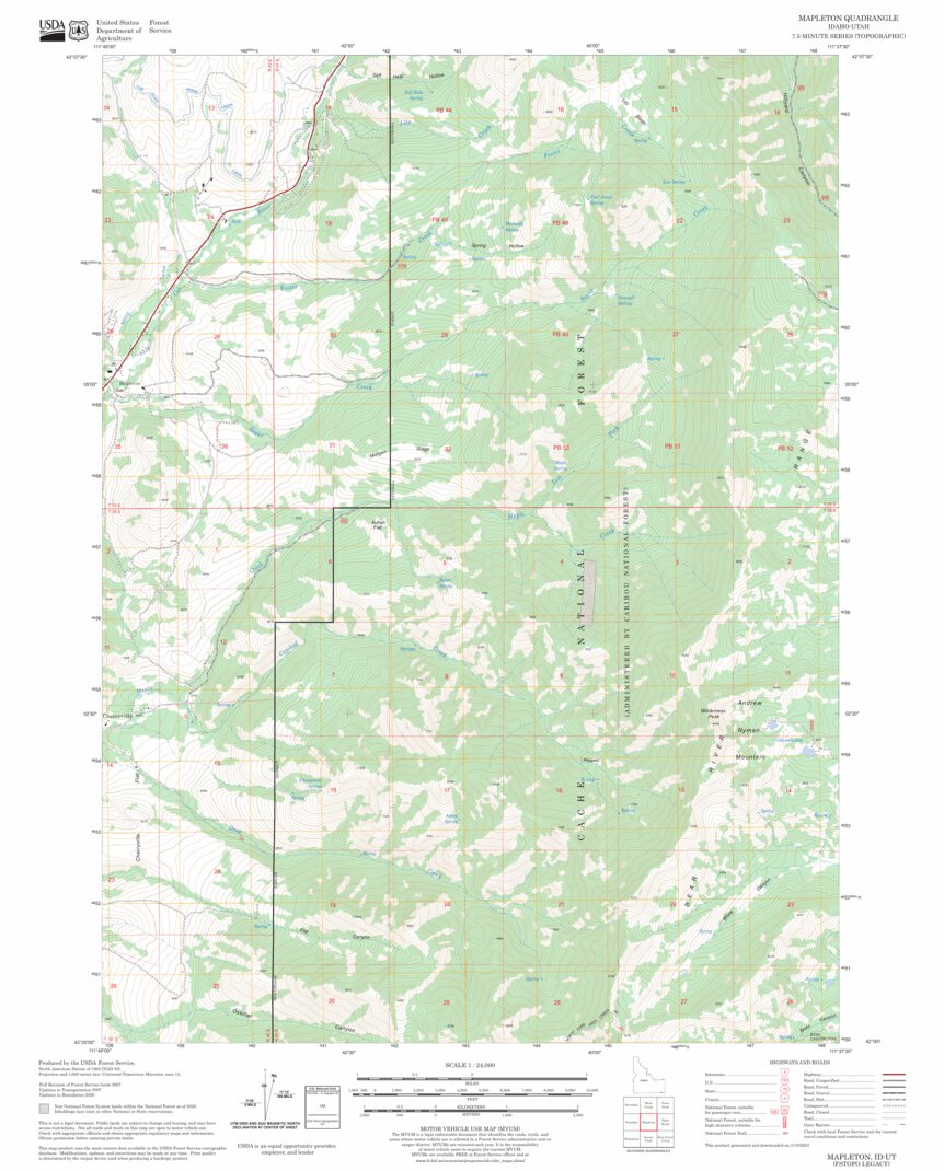 Mapleton, ID - UT FSTopo Legacy Map by US Forest Service - Topo ...