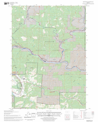 US Forest Service - Topo Mapleton, OR FSTopo Legacy digital map