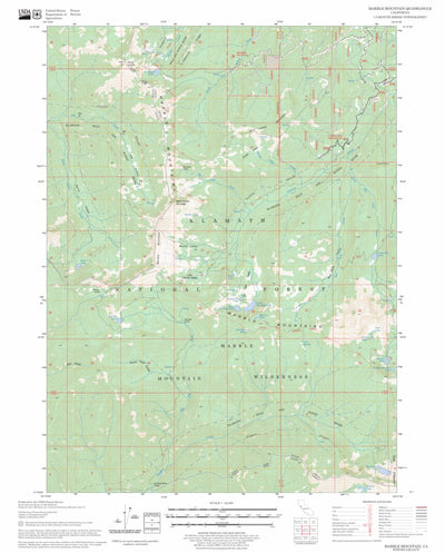 US Forest Service - Topo Marble Mountain, CA FSTopo Legacy digital map