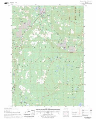 US Forest Service - Topo Marion Forks, OR FSTopo Legacy digital map
