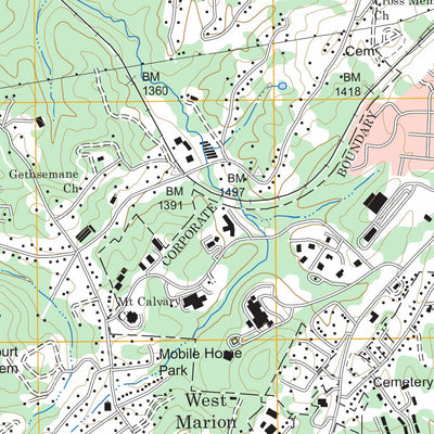 US Forest Service - Topo Marion West, NC FSTopo Legacy digital map
