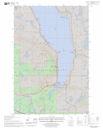 US Forest Service - Topo Marshall Creek, MI FSTopo Legacy digital map