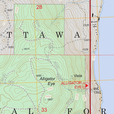 US Forest Service - Topo Marshall Creek, MI FSTopo Legacy digital map