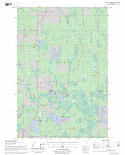 US Forest Service - Topo Marten Lake, MI FSTopo Legacy digital map