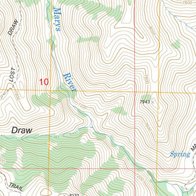 US Forest Service - Topo Marys River Basin NW, NV FSTopo Legacy digital map