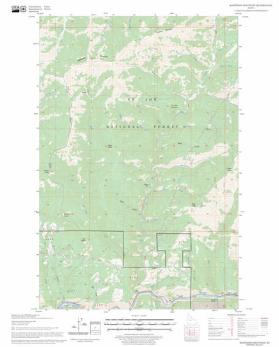 US Forest Service - Topo Mastodon Mountain, ID FSTopo Legacy digital map