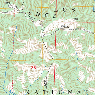 US Forest Service - Topo Matilija, CA FSTopo Legacy digital map