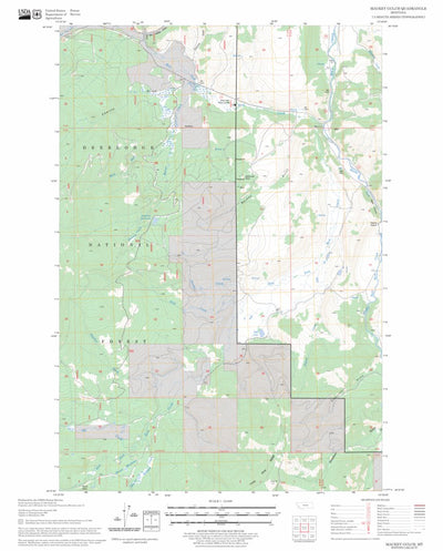 US Forest Service - Topo Maukey Gulch, MT FSTopo Legacy digital map