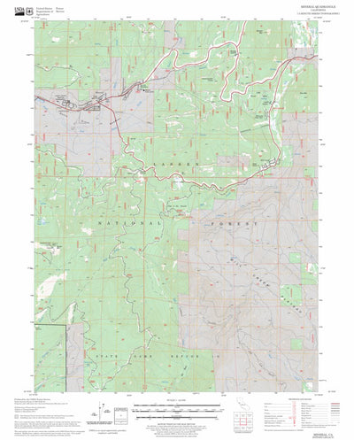 US Forest Service - Topo Mineral, CA FSTopo Legacy digital map