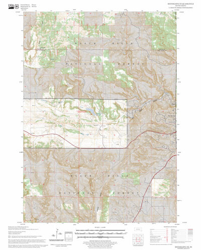 US Forest Service - Topo Minnekahta NE, SD FSTopo Legacy digital map