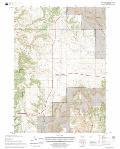 US Forest Service - Topo Minnekahta, SD FSTopo Legacy digital map