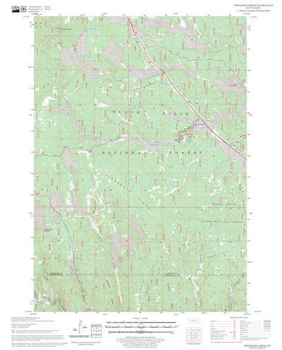 US Forest Service - Topo Minnesota Ridge, SD FSTopo Legacy digital map
