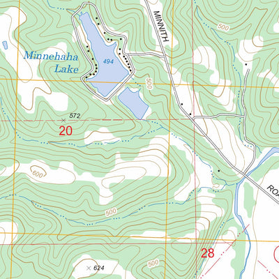 US Forest Service - Topo Minnith, MO FSTopo Legacy digital map