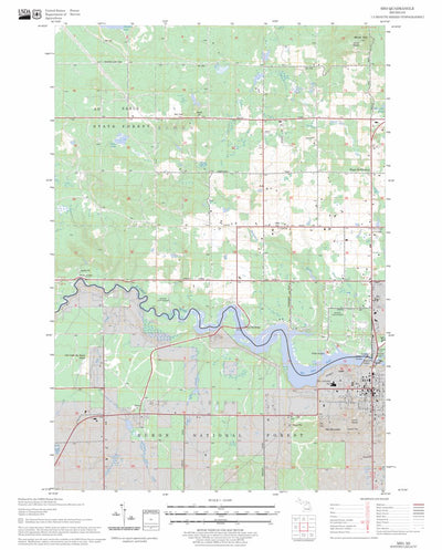 US Forest Service - Topo Mio, MI FSTopo Legacy digital map