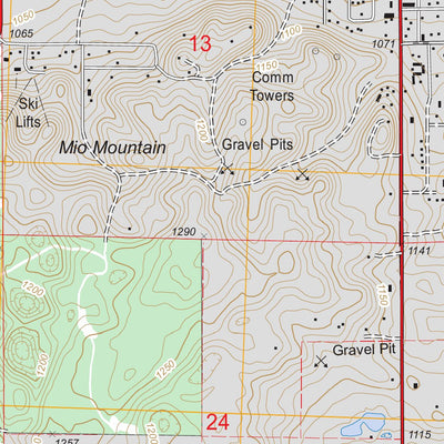 US Forest Service - Topo Mio, MI FSTopo Legacy digital map