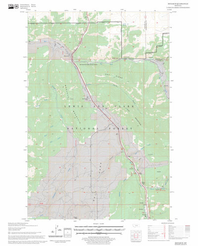 US Forest Service - Topo Monarch, MT FSTopo Legacy digital map