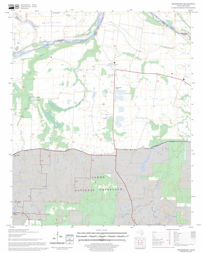US Forest Service - Topo Monkstown, TX - OK FSTopo Legacy digital map