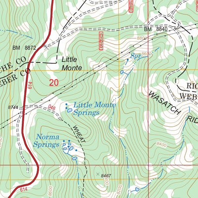 US Forest Service - Topo Monte Cristo Peak, UT FSTopo Legacy digital map