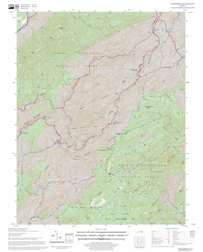 US Forest Service - Topo Montebello, VA FSTopo Legacy digital map