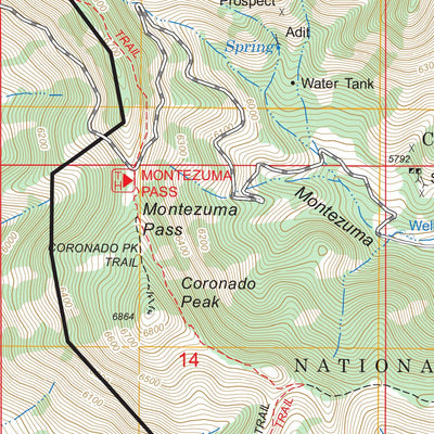 US Forest Service - Topo Montezuma Pass, AZ FSTopo Legacy digital map