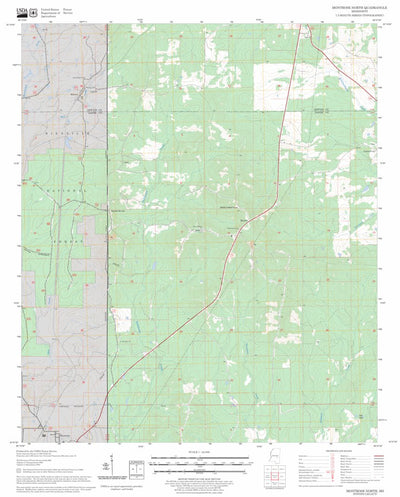 US Forest Service - Topo Montrose North, MS FSTopo Legacy digital map