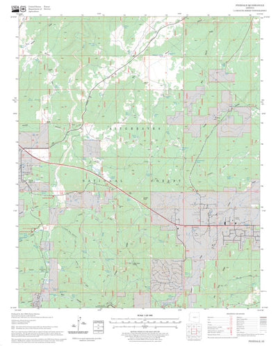 Pinedale, AZ Map by US Forest Service - Topo