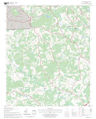 US Forest Service - Topo Red Hill, GA digital map