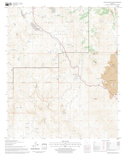 US Forest Service - Topo Teapot Mountain, AZ digital map