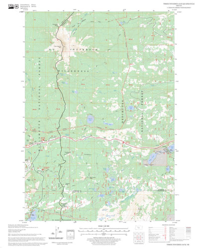 US Forest Service - Topo Three Fingered Jack, OR digital map