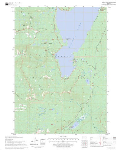 US Forest Service - Topo Waldo Lake, OR digital map
