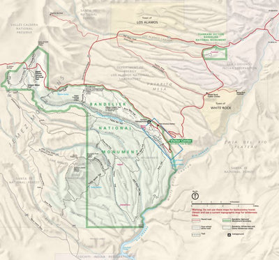 US National Park Service Bandelier National Monument digital map